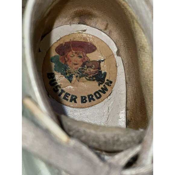 Vintage Buster Brown Walking Shoes 5/6? Used White *Lots of Wear - Picture 16 of 16
